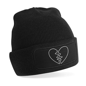 Bild von GEBROCHENES HERZ - BEANIE (schwarz)