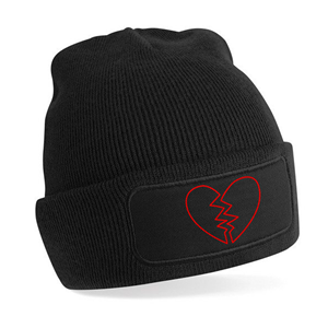 Bild von GEBROCHENES HERZ - BEANIE (schwarz)