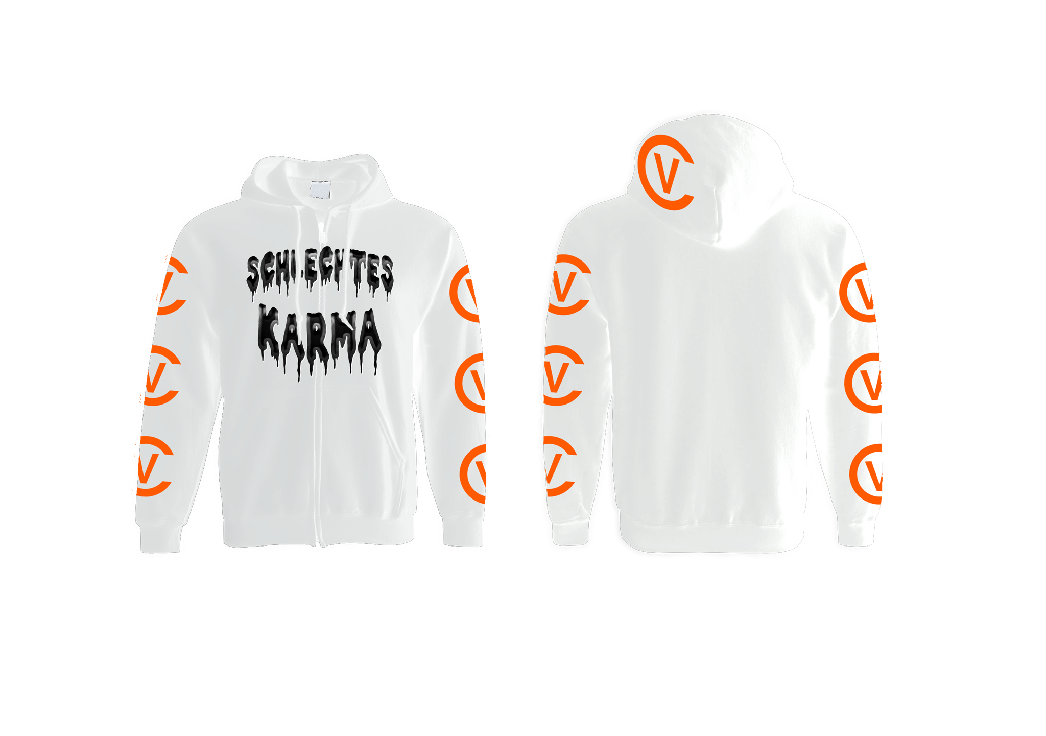 Bild von 'SK Medicine' - ZIP HOODIE [weiß]